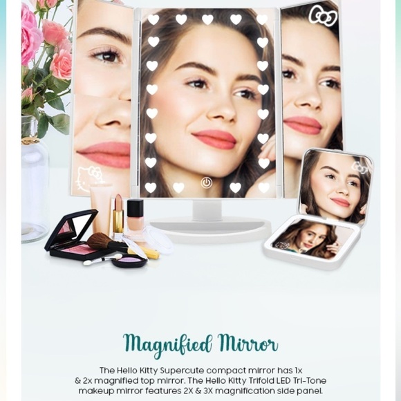 🆕 Impressions For Hello Kitty Super Cute  Trifold + Compact Mirror Bundle USB - Picture 2 of 12